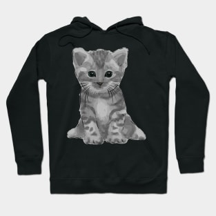 Watercolor Kitten Illusion Hoodie